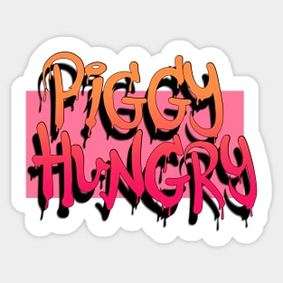 Piggy hungry. Sticker